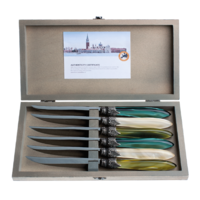 Murano 6 Steak Knives in Box Forest Mix