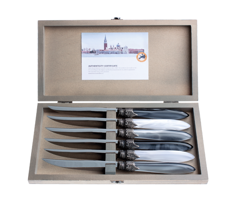 Murano 6 Steak Knives in Box Loft Mix