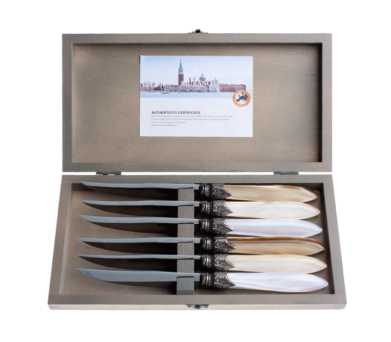 Murano 6 Steak Knives in Box Marrakesh Mix