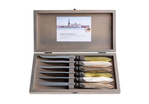 Murano Murano 6 Steakmesser in Kiste Wiese Mix