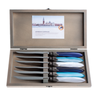 Murano 6 Steak Knives in Box Pacific Mix