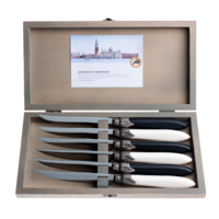 Murano 6 Steak Knives in Box Piano Mix