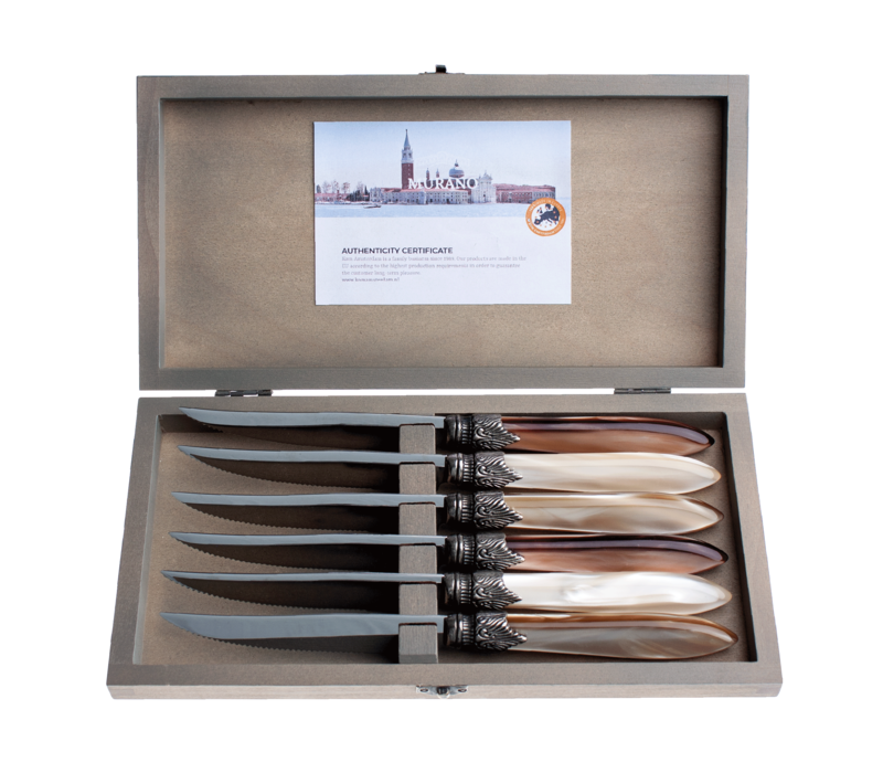 Murano 6 Steak Knives in Box Ranger Mix