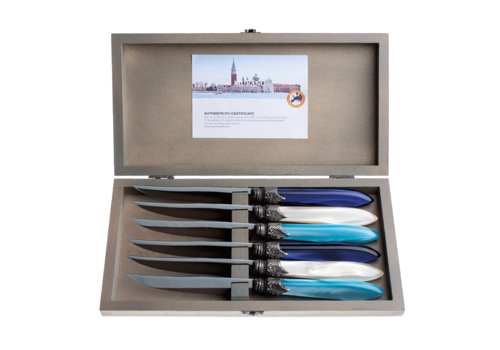 Murano Murano 6 Steak Knives in Box Sea Mix