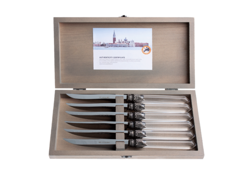 Venezia 6 Steak knives in box Transparent
