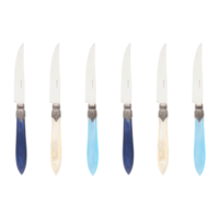 Murano 6 Steak Knives in Box Sea Mix