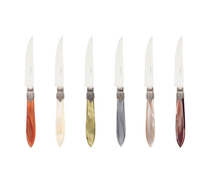 Murano 6 Steak Knives in Box Fresco Mix