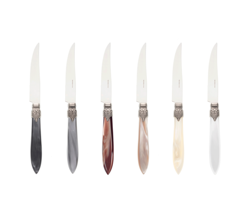 Murano 6 Steak Knives in Box Earth Mix
