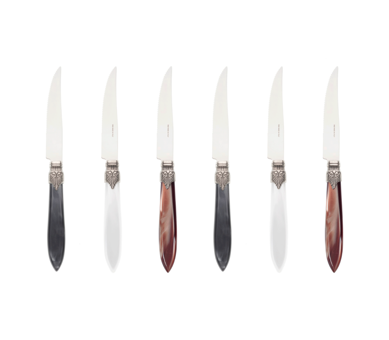 Murano 6 Steak Knives in Box Classic Mix