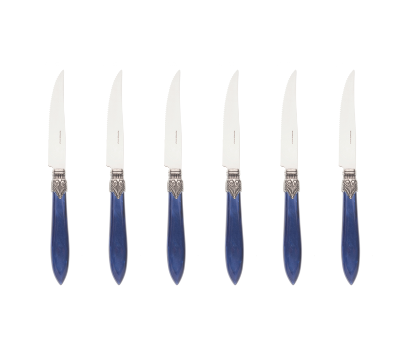 Murano 6 Steakmesser in Box 'Blau'