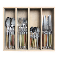 Laguiole Cutlery Set 24-Piece 'Classic' Mineral Mix