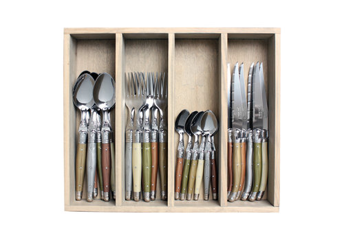 Laguiole Laguiole Cutlery Set 24-Piece 'Classic' Mineral Mix