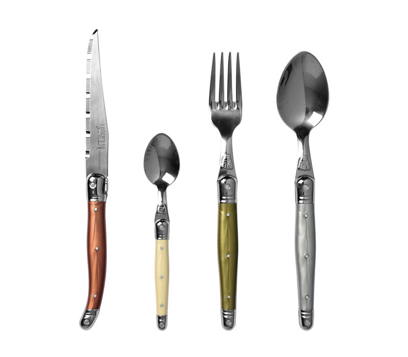 Laguiole Cutlery Set 24-Piece 'Classic' Mineral Mix