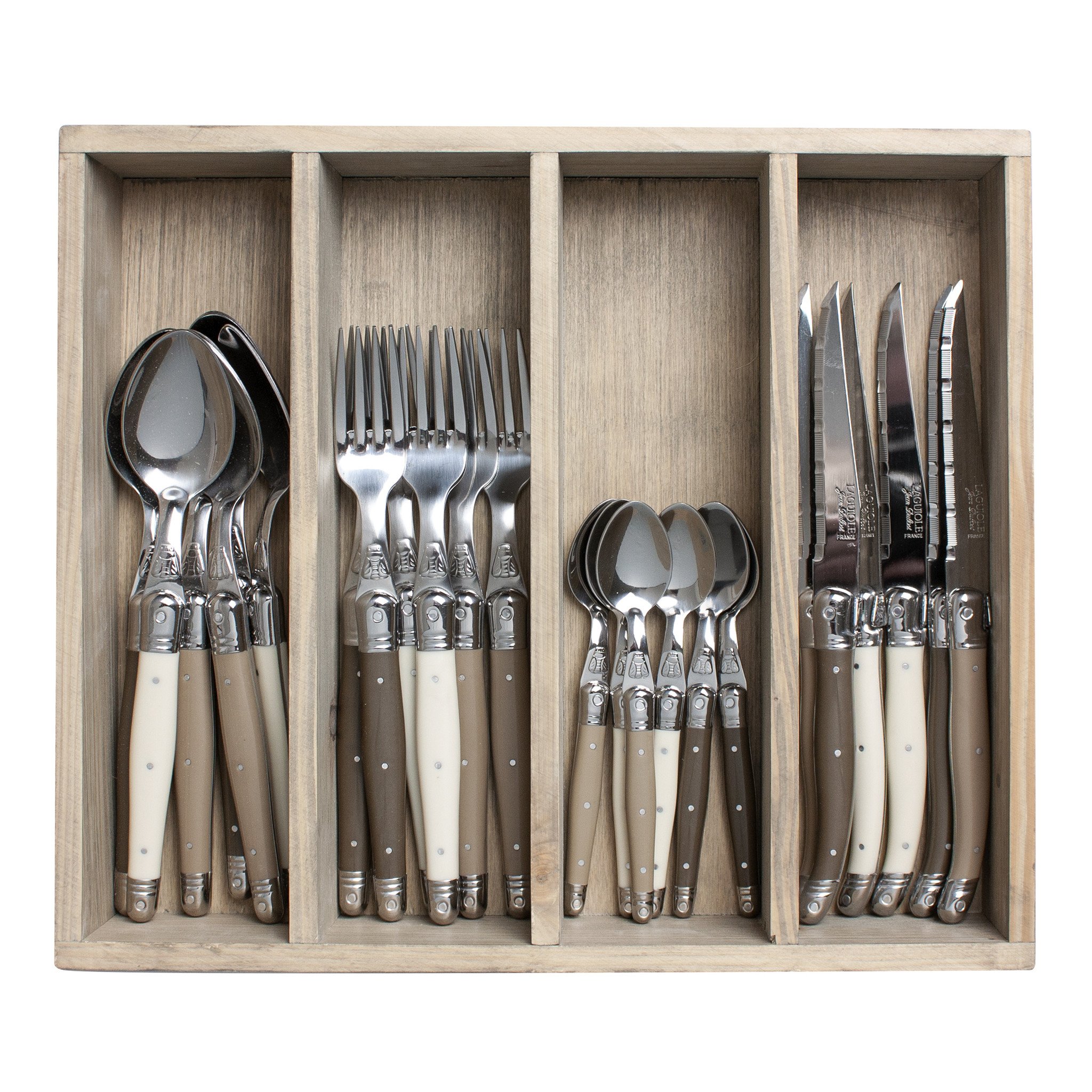 Laguiole cutlery set 24piece 1.2mm linen mix Kom Amsterdam