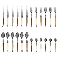 Laguiole Cutlery Set 24-piece Linen Mix