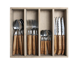laguiole besteck 24 teilig 1 2 mm eichenholz kom amsterdam