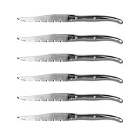 Laguiole Classic 6 Steak Knives Stainless Steel in Wooden Box