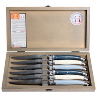 Laguiole 6 Steak Knives 'Classic' Nordic Mix