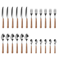 Wood Style 24-piece Dinner Cutlery “Cedar” in Box