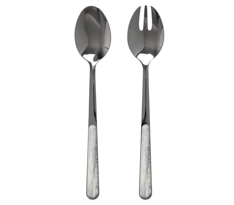 Wood Style Salad Servers Birch