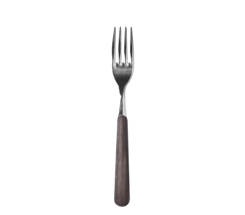 Wood Style Dinner Fork Ebony Dark Brown