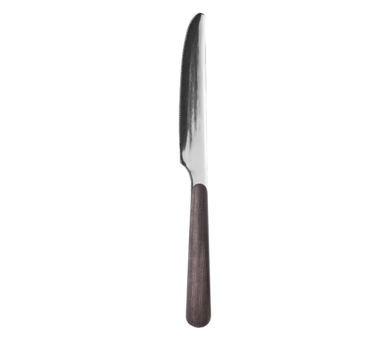 Wood Style Dinner Knife Ebony Dark Brown