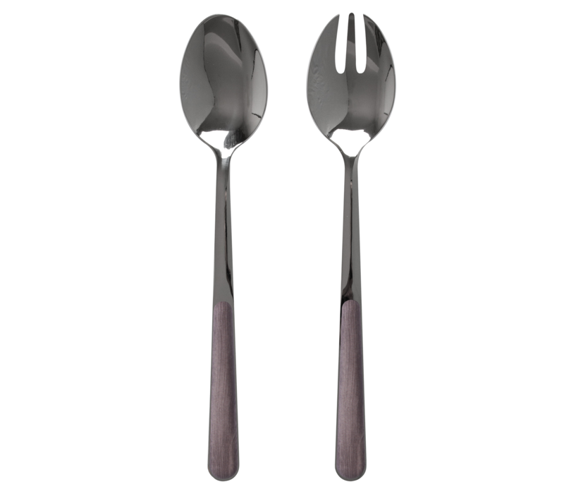 Wood Style Salad Servers Rosewood