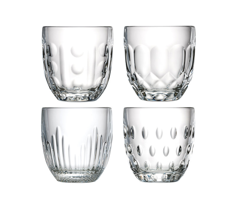 Rochère Mix Set 4 Wasser/Tumbler Gläser 25 cl Retro