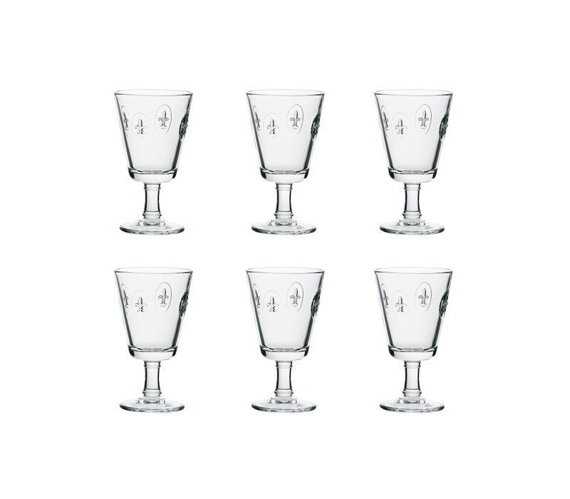 Rochère Coffret 6 Verres à Vin 24 cl Fleur de Lys