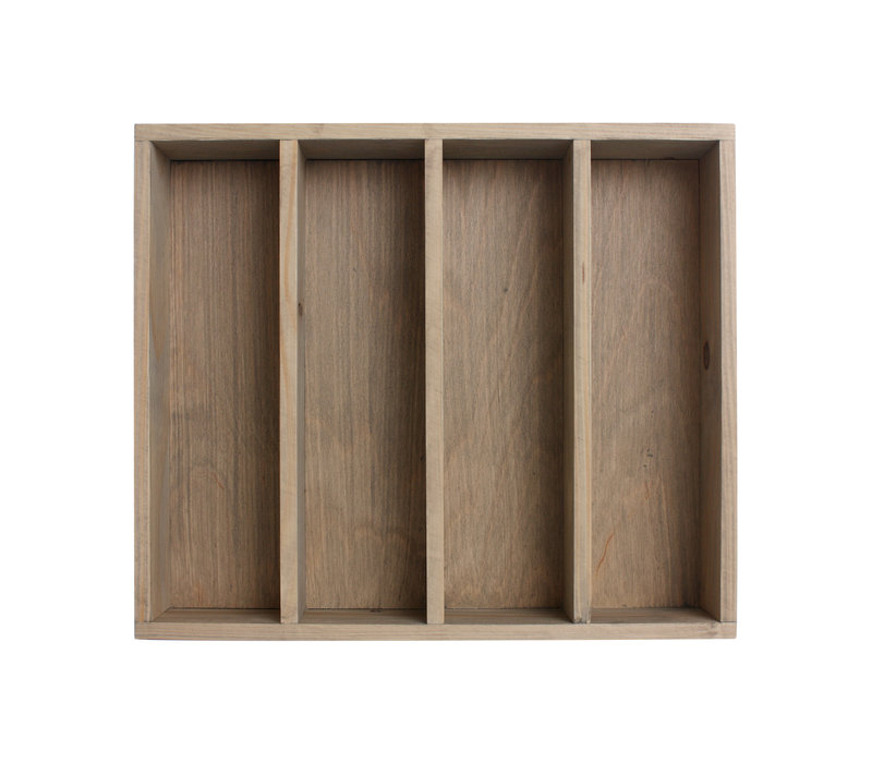 Plateau à couverts à 4 compartiments