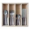 Kom Amsterdam Wood Style 24-piece Dinner Cutlery “Glacier Mix” in box