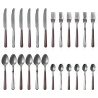 Wood Style 24-piece Dinner Cutlery “Glacier Mix” in box