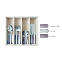 Wood Style 24-piece Dinner Cutlery “Glacier Mix” in box