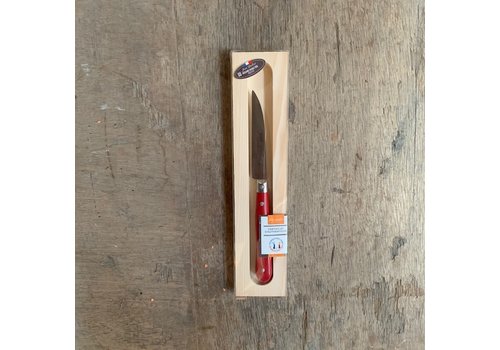 Laguiole BF2048 Laguiole kitchen knife blade 8 cm, thickness 1.5 mm with red wooden handle in display