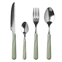Wood Style 24-piece Dinner Cutlery 'Bamboo'