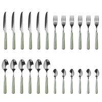 Wood Style 24-piece Dinner Cutlery 'Bamboo'