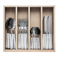 Wood Style 24-piece Dinner Cutlery “Birch” in Box