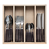 Kom Amsterdam Wood Style 24-piece Dinner Cutlery “Ebony” in Box