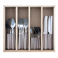 Wood Style 24-piece Dinner Cutlery 'Maple'