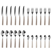 Wood Style 24-piece Dinner Cutlery 'Maple'