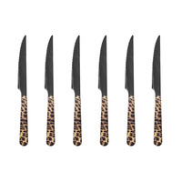 Leopard 6 Steakmesser in Kiste