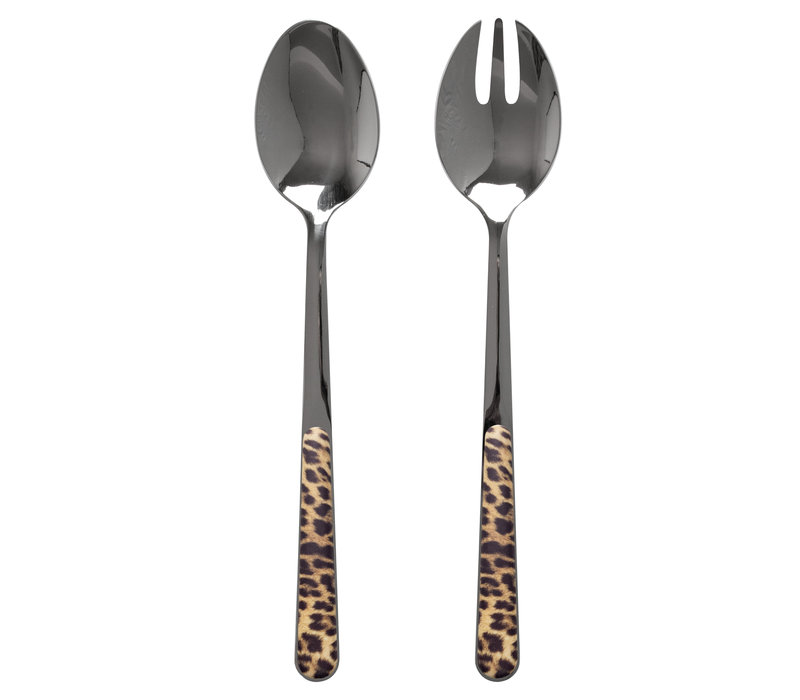 Wood Style Salad Servers “Panther”