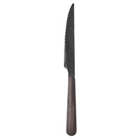 Wood Style 6 Steak Knives "Ebony" in Box