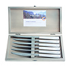 Kom Amsterdam Wood Style 6 Steak Knives "Birch" in Box