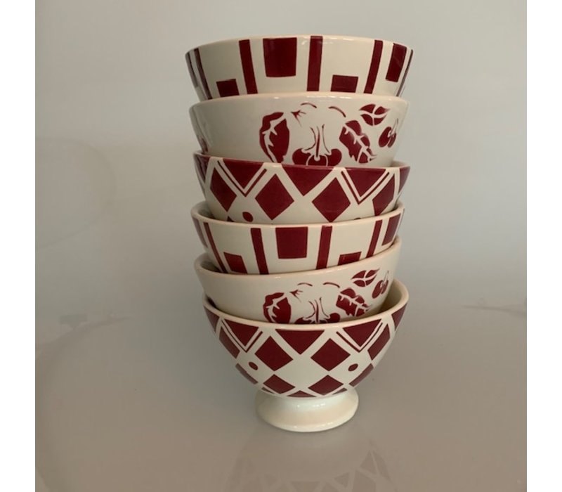 Dépôt d'Argonne 6 Bols Medium ø13xH8 Mix Rouge