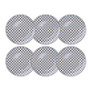 Dépôt d'Argonne Dépôt d'Argonne set 6 Assiette plate Damier, Gris