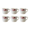 Dépôt d'Argonne Dépôt d'Argonne set of 6 Cappuccino Cup Rose, Red