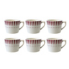 Dépôt d'Argonne Dépôt d'Argonne lot de 6 Tasse Cappuccino Arlequin, Rouge