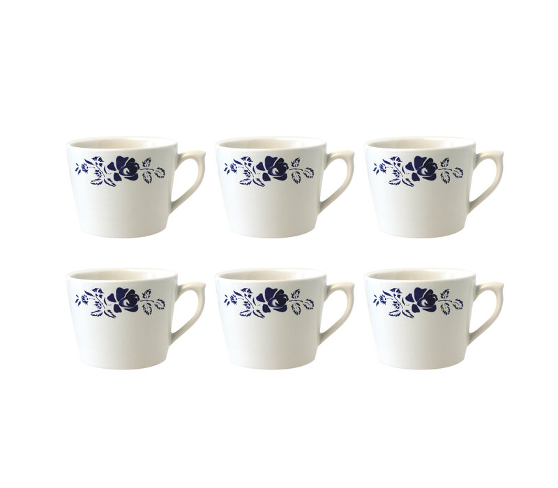 Dépôt d'Argonne set of 6 Cappuccino Cup Rose, Blue