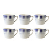 Dépôt d'Argonne Dépôt d'Argonne lot de 6 Tasse Cappuccino, Arlequin, Bleu